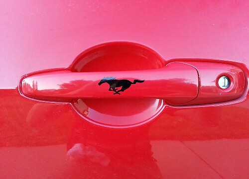 Calcomanías de vinilo para manijas de puerta con pequeño pony para Musclecar Mustang 1994-1998