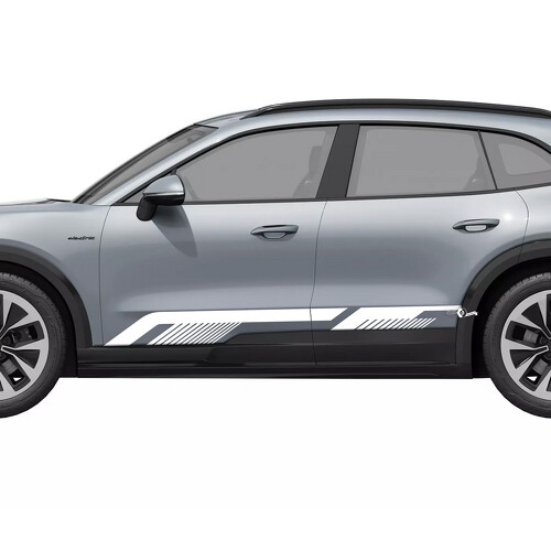Adhesivo de vinilo de líneas finas para panel lateral de estribo para Porsche Cayenne Eléctrico_1