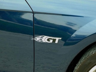 1999-2020 Ford Mustang Emblem Flames For Gt - Calcomanías de vinilo Pegatinas gráficas