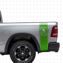 Juego de Vinilos de Rayas Laterales Traseras con Calavera Metal Mulisha para Camionetas Pickup_3