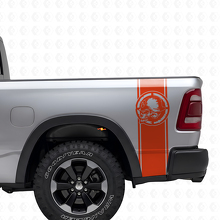 Juego de Vinilos de Rayas Laterales Traseras con Calavera Metal Mulisha para Camionetas Pickup_4
