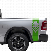 Conjunto de Pegatinas de Vinilo de Rayas Laterales Traseras Estilo Metal Mulisha para Camionetas Pickup_3