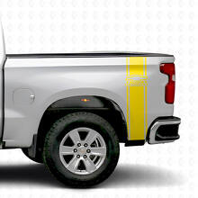 Juego de calcomanías de vinilo con líneas de contorno del logo Chevrolet para la parte trasera de camionetas Chevy_5