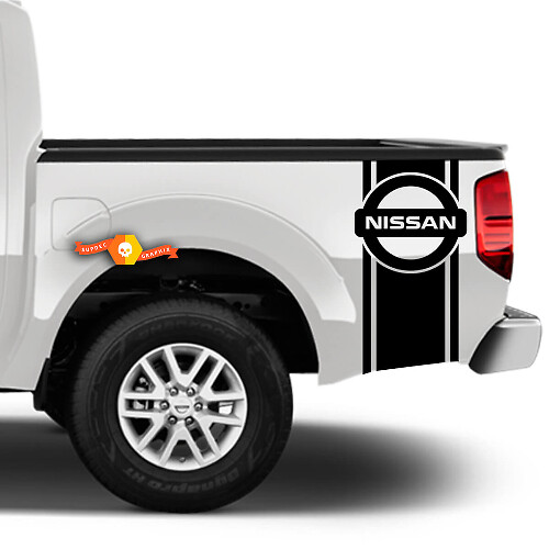 Kit de Calcomanías de Vinilo de Franjas Laterales Traseras con Logo Nissan para Pickup Nissan