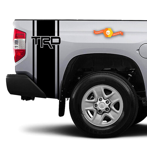 Calcomanía de vinilo con franjas TRD Outline para la caja de Toyota Tacoma