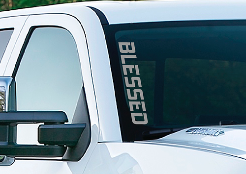 Blessed – Paquete de 3 – Adhesivo de vinilo para parabrisas de 18.0 in Chevy Ford PS27
