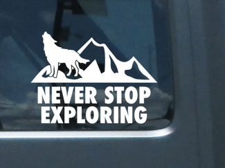 Never Stop Exploring mountain sticker calcomanías emblema Chevy Silverado GMC Sierra