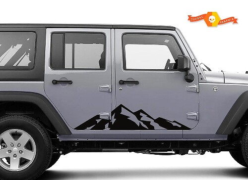 Vinilos Laterales Estilo Montaña para Jeep Wrangler