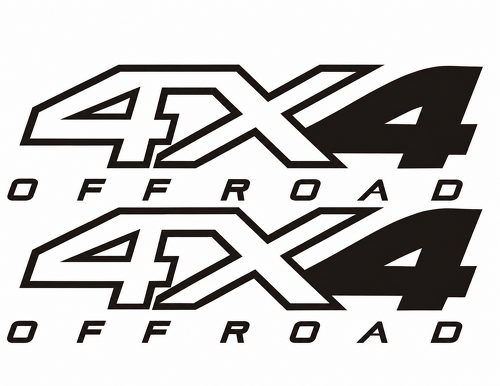 Pegatina de vinilo 4X4 OFF ROAD para ambos lados de la cama para Ford F-250