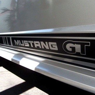 Juego de 2: calcomanía de rayas Rocker con letras Mustang GT modelos 2000-2020