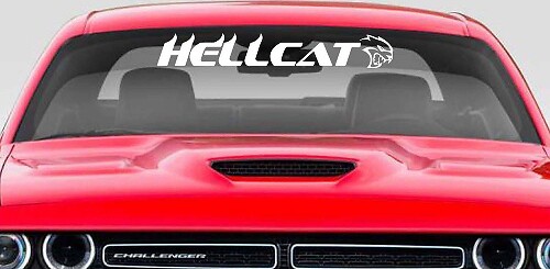 Calcomanía de vinilo para parabrisas Hellcat Racing para Dodge Charger Challenger