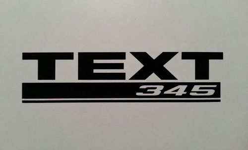 345 Hemi Style Custom TEXT 5.7 Accent — Adhesivo de vinilo (universal) para Dodge Challenger