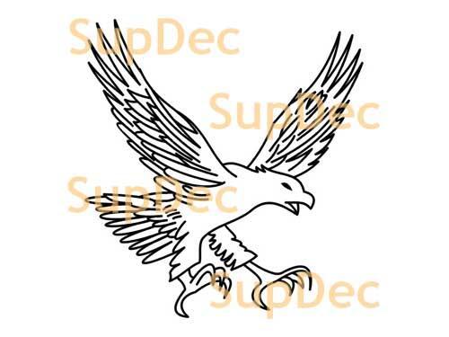 Eagle Vinilo Arte Pared Ventana Pegatina Baño Desmontable #3
