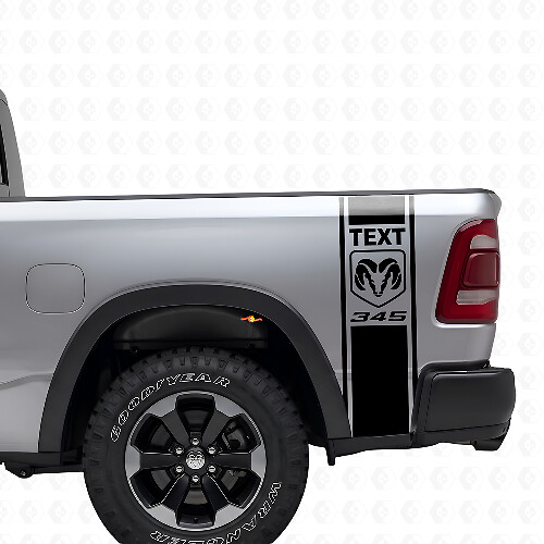 Kit de pegatinas de vinilo estilo Hemi personalizado para laterales de caja para Dodge Ram Power Wagon