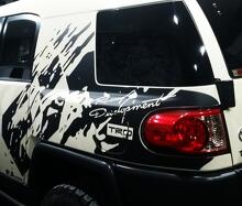 Adhesivo de Vinilo para Salpicaduras de Barro Trasero Lateral para Toyota FJ Cruiser (Un Lado)_2