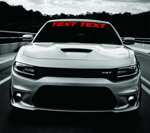 Scat Pack Style TEXT TEXT Banner — Adhesivo de vinilo (parabrisas) para Dodge Charger
