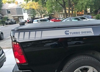 2 rayas de calcomanía de vinilo de camión Dodge Ram Cummins Turbo Diesel