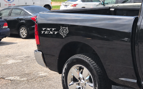 Pegatina de vinilo para cabecera de cama pareja para Dodge Ram 1500