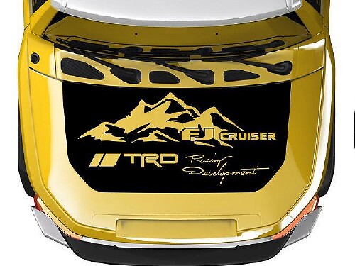 Adhesivo de Vinilo para Capó Estilo Montaña TRD para Toyota FJ Cruiser