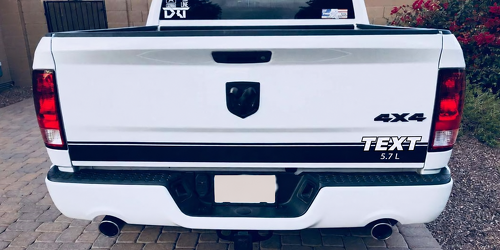 Pegatina adhesiva de franja personalizada para la tapa del maletero Dodge Ram 1500 2000–2018