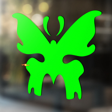 Pegatina adhesiva universal de vinilo con silueta de mariposa_3