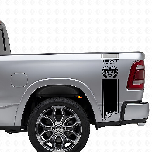 Juego de calcomanías de vinilo personalizadas para los laterales de la caja 5.7L Hemi Dodge Ram 1500-3500