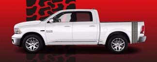 Dodge Ram 2009-2018 HEMI MOPAR SPORT BIG HORN Juego de calcomanías para cama de camioneta