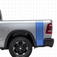 Juego de pegatinas de vinilo con dibujo de neumáticos para el lateral de la caja de camión Dodge Ram 2009-2018_2