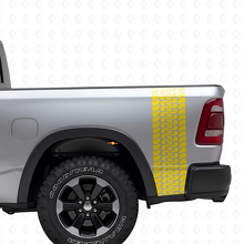 Juego de pegatinas de vinilo con dibujo de neumáticos para el lateral de la caja de camión Dodge Ram 2009-2018_5