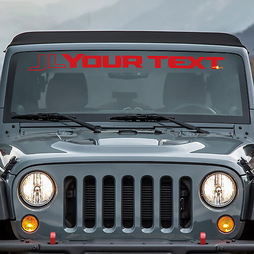 Pegatina de vinilo con letras personalizadas para parabrisas para Jeep Wrangler