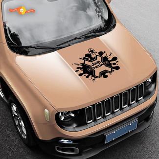 Jeep Renegade Logo Splash Army Star Grunge gráfico vinilo calcomanía pegatina capó lateral