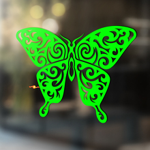 Pegatina de vinilo universal con diseño de mariposa calado_2