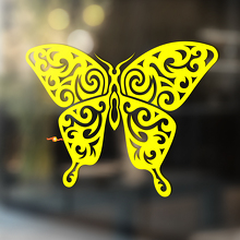 Pegatina de vinilo universal con diseño de mariposa calado_4