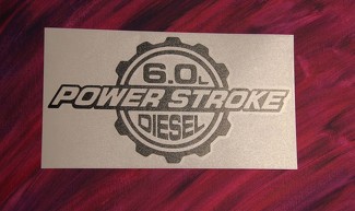 2x 6.0 Powerstroke Turbo Diesel Capó Ventana vinilo calcomanía Super Duty Ford