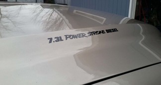 7.3L, 6.7L, 6.4L, 6.0L Powerstroke Diesel capó / calcomanía Ford F250 / F350