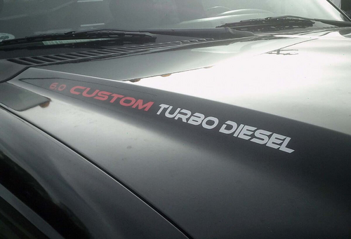Juego de vinilos personalizados para capó Turbo Diésel para camiones Ford con motor PowerStroke