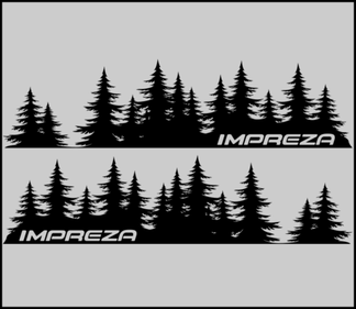 IMPREZA Tree Decal Subaru pegatina vinilo puerta Graphic Mountains Northwest PNW JDM