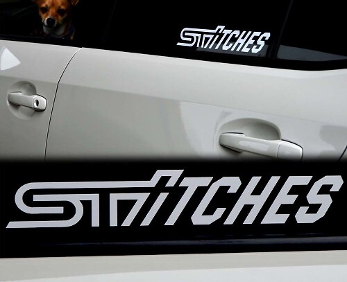 Calcomanía de Vinilo para Ventana STI Stitches para Subaru