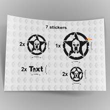 7x Jeep Spartan STAR calcomanía pegatinas capó puerta guardabarros TJ JK CJ YJ JL rubicon 3