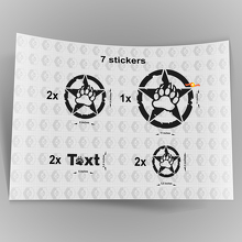 7x Jeep Bear Claw STAR calcomanía pegatinas capó puerta guardabarros TJ JK CJ YJ JL rubicon 3