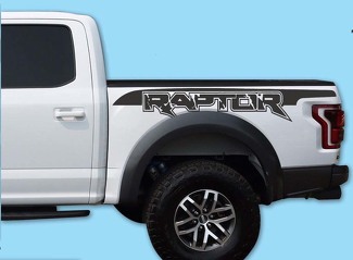 Ford Raptor 2017 & 2018 F150 calcomanías de vinilo para cama trasera Truck Graphics T-234