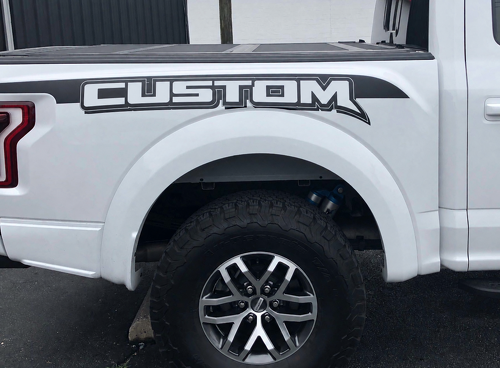 Juego de pegatinas vinílicas decorativas PERSONALIZADAS para la mesita de noche Ford F-150 2017-2018
