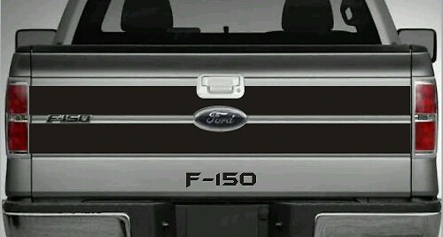 Ford F -150 portón trasero estilo opaco calcomanía vinilo rayas 2009-2014 Avery + texto
