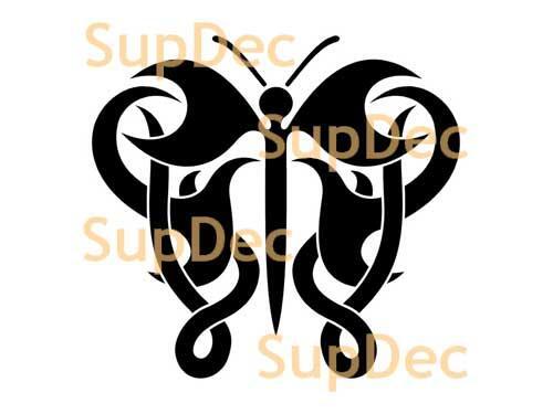 Pegatina de vinilo para pared con arte de mariposa para ventana de baño #3
