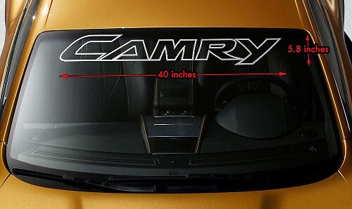 Vinilo adhesivo para parabrisas con diseño Camry Outline para Toyota Camry