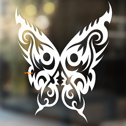 Pegatina Universal de Vinilo Fire Butterfly