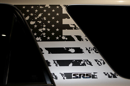 Adhesivo vinilo con bandera de EE. UU. envejecida para pilar lateral para Toyota 4Runner 2010-2017