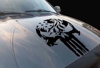 Punisher Eagle Skull calcomanía de vinilo para capó se adapta a todos los Ford Ram Chevy Nissan Toyota Jeep