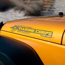 Juego de pegatinas de vinilo personalizadas edición Cuerpo de Marines para capó lateral de Jeep Wrangler_2