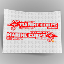 Adhesivo gráfico de vinilo para capó lateral Marine Corps USMC para Jeep Wrangler 27 x 5 pulgadas
 4